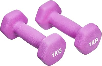 Paire d'haltères en néoprène 8 kg, lot de 2 (4 kg), Gris