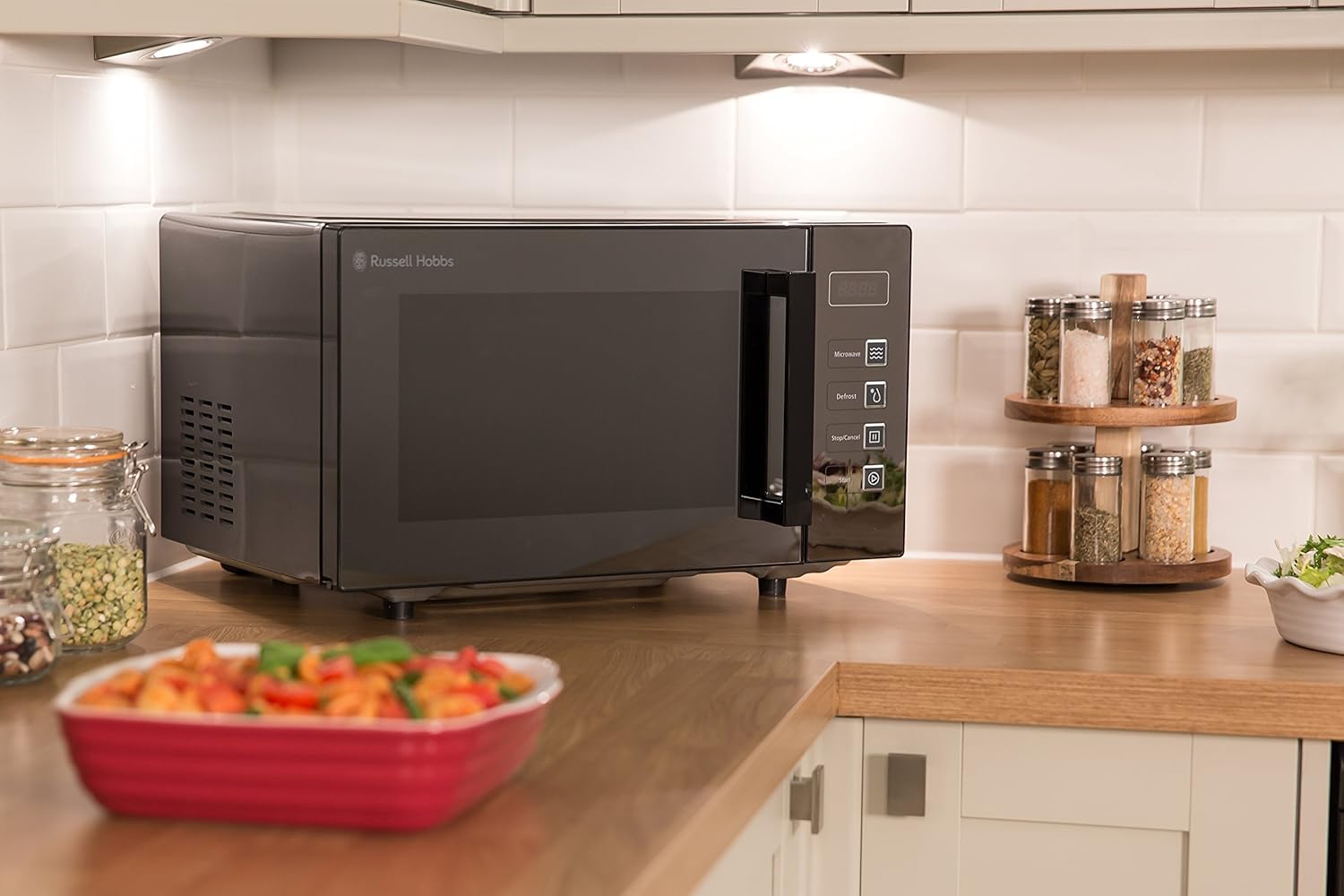 Russell Hobbs RHEM2301B 23L Easi Flatbed Digital 800w Solo Microwave