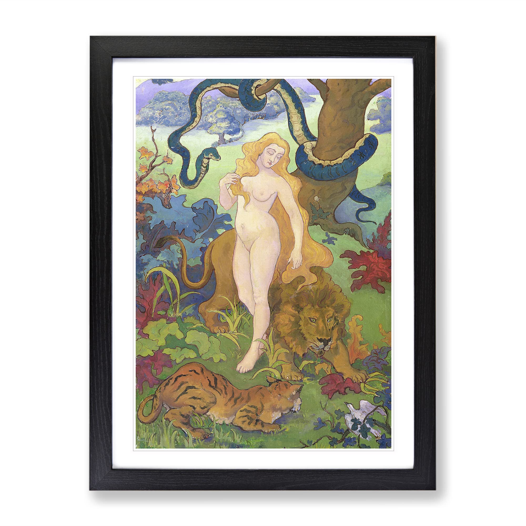 Eve By Paul Ranson Classic Painting Framed Wall Art Print, Ready to Hang Picture for Living Room Bedroom Home Office Décor, Black A3 (34 x 46 cm)