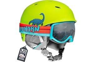 WILDHORN OUTFITTERS Wildhorn Spire Combo Pack Ski Helmet Kids- Snowboard Helmet with Goggles for Toddlers, Boys, & Girls - US Ski Team Official Supplier - Snowboarding Helmet for Kids