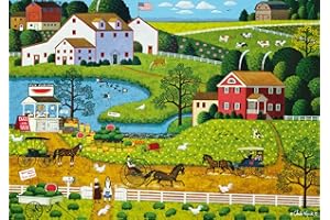 Buffalo Games - Charles Wysocki - Jolly Hill Farms - 500 Piece Jigsaw Puzzle for Adults Challenging Puzzle Perfect for Game Nights