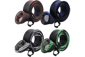 Beoccudo Rod Socks Fishing Rod Sleeve, Rod Covers for Spinning Baitcasting Rod Fishing Pole Covers with Elastic Strap