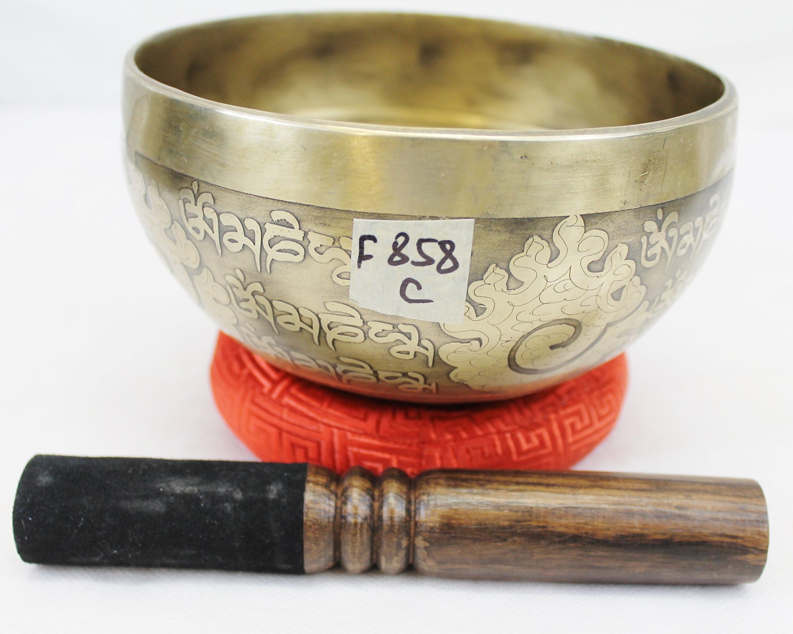 F220/F858 6" Energetic Root 'C' Chakra Healing Tibetan Singing Bowl Made in Nepal