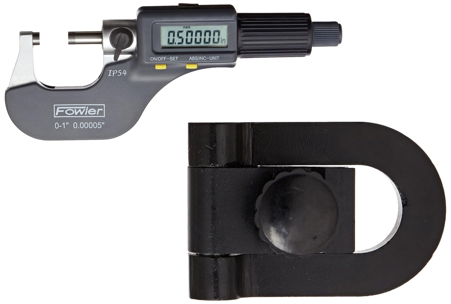 Fowler 54860777 IP54 Digital Micrometer and Stand Inspection Set, 01