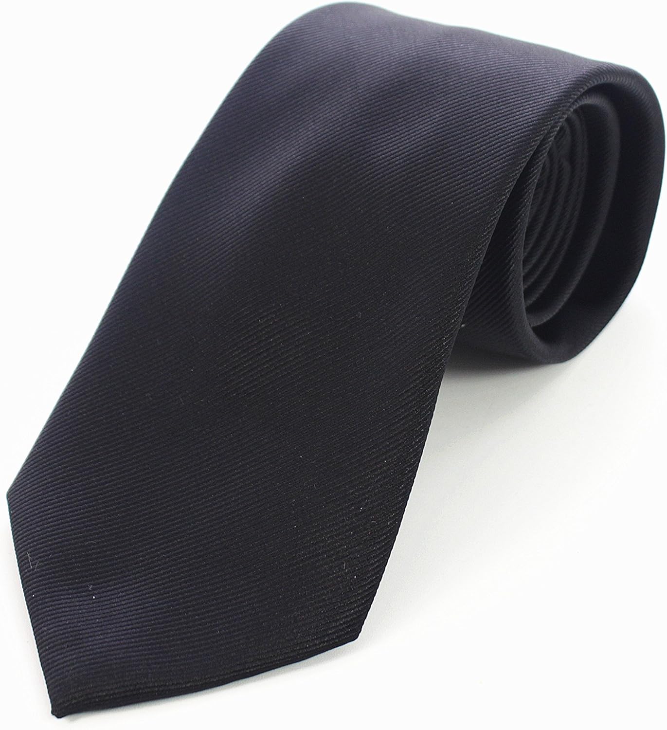 RBOCOTT Black Silk Tie and Pocket Square, Necktie Tie Clip Set for Men (13), general - Image 3