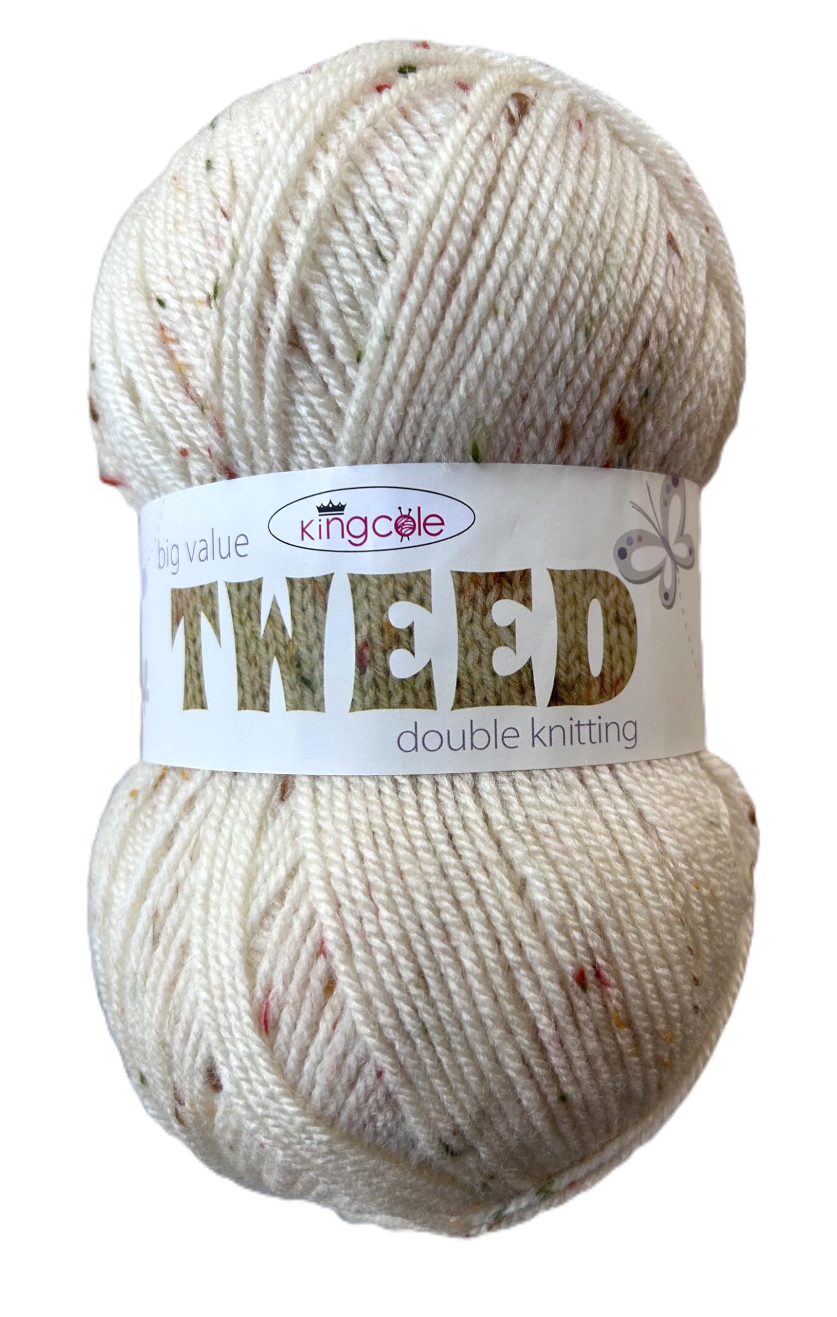 King Cole 2033027 Big Value Tweed DK Oatmeal Yarn - 290M, 100g