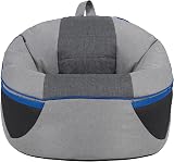 icon Play-R1 Alpha Kids Bean Bag Grey Gaming Chair with Filling Included view 5
