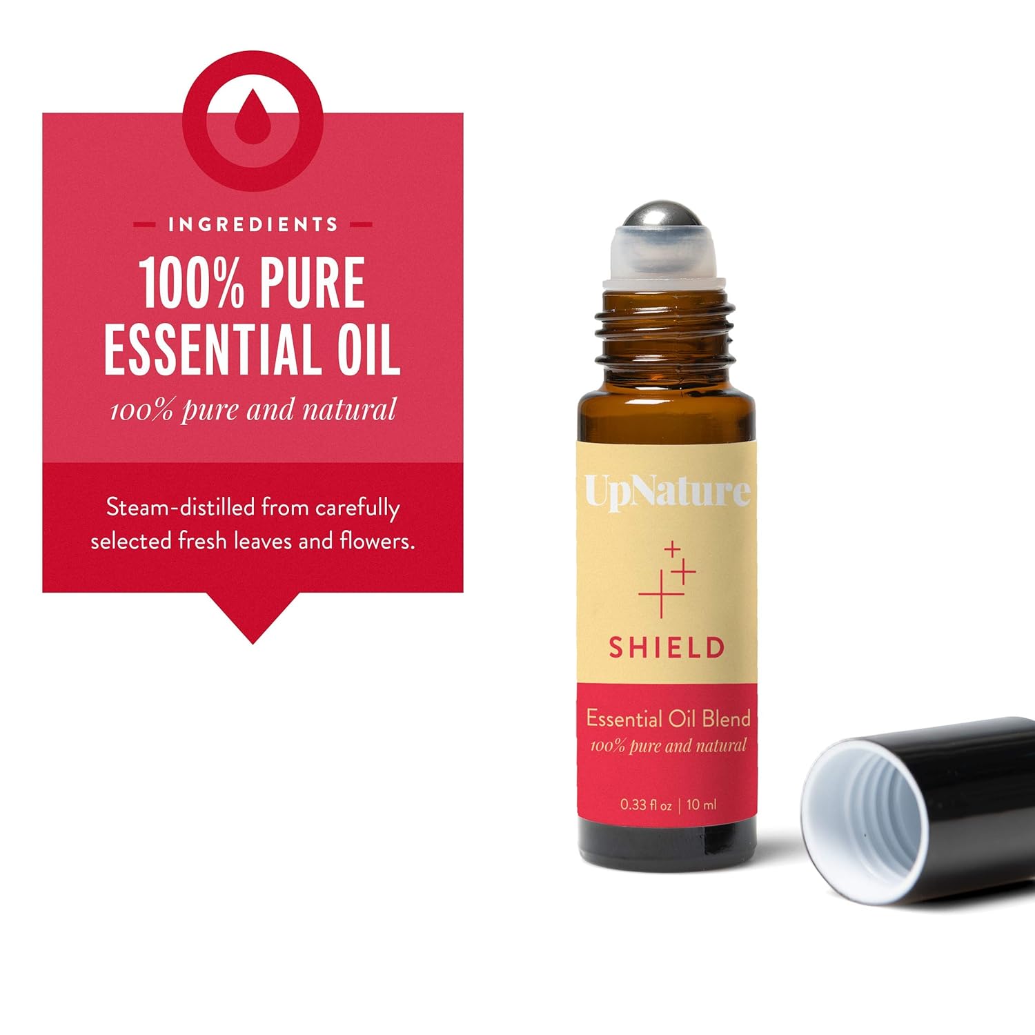 Shield Essential Oil Roll-On Thieves Oil Blend - Keep Your Defenses On Guard - Fight Germs - Relieve Cold & Cough Roller - Leak-Proof Rollerball - No Diffuser Needed!: Health & Personal Care