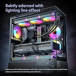 Okinos, 6 Pack RGB Fans, Infinity Mirror, Cable