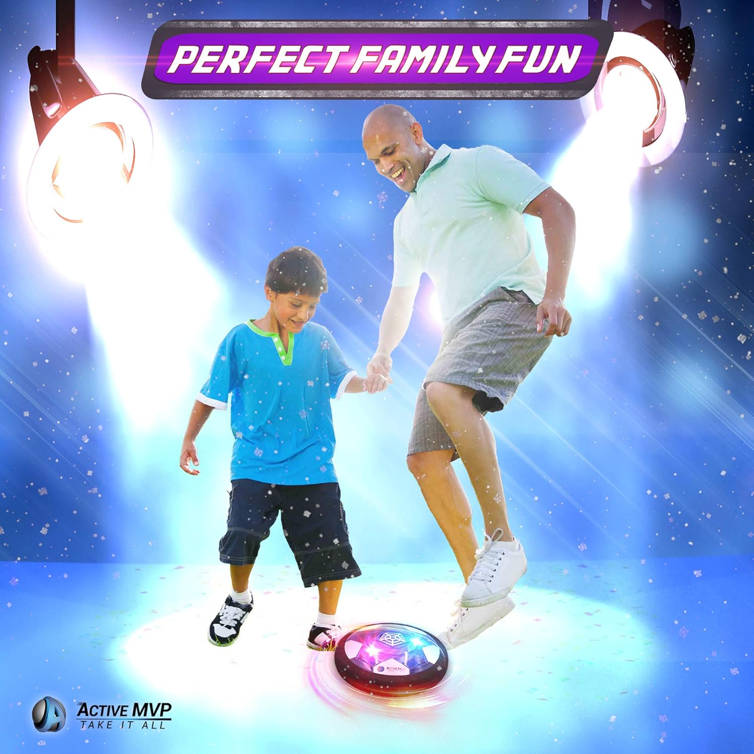 ActiveMVP Kids Toys Hover Soccer Ball Rechargeable - Indoor LED Light Up Air Power Kick Disc Fun Game - Rainy Day Time Killer - No AA Battery Needed - Gift for Boys Girls Age 3 4 5 6 7 8 9 10 11-16: Sports & Outdoors
