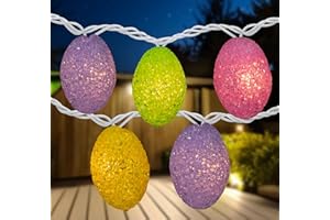 NORTHLIGHT 10ct Pastel Easter Eggs String Light Set, 7.25ft White Wire