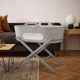 Snuz SnuzBaskit Moses Basket with Mattress and Stand Light Grey Dove view 6