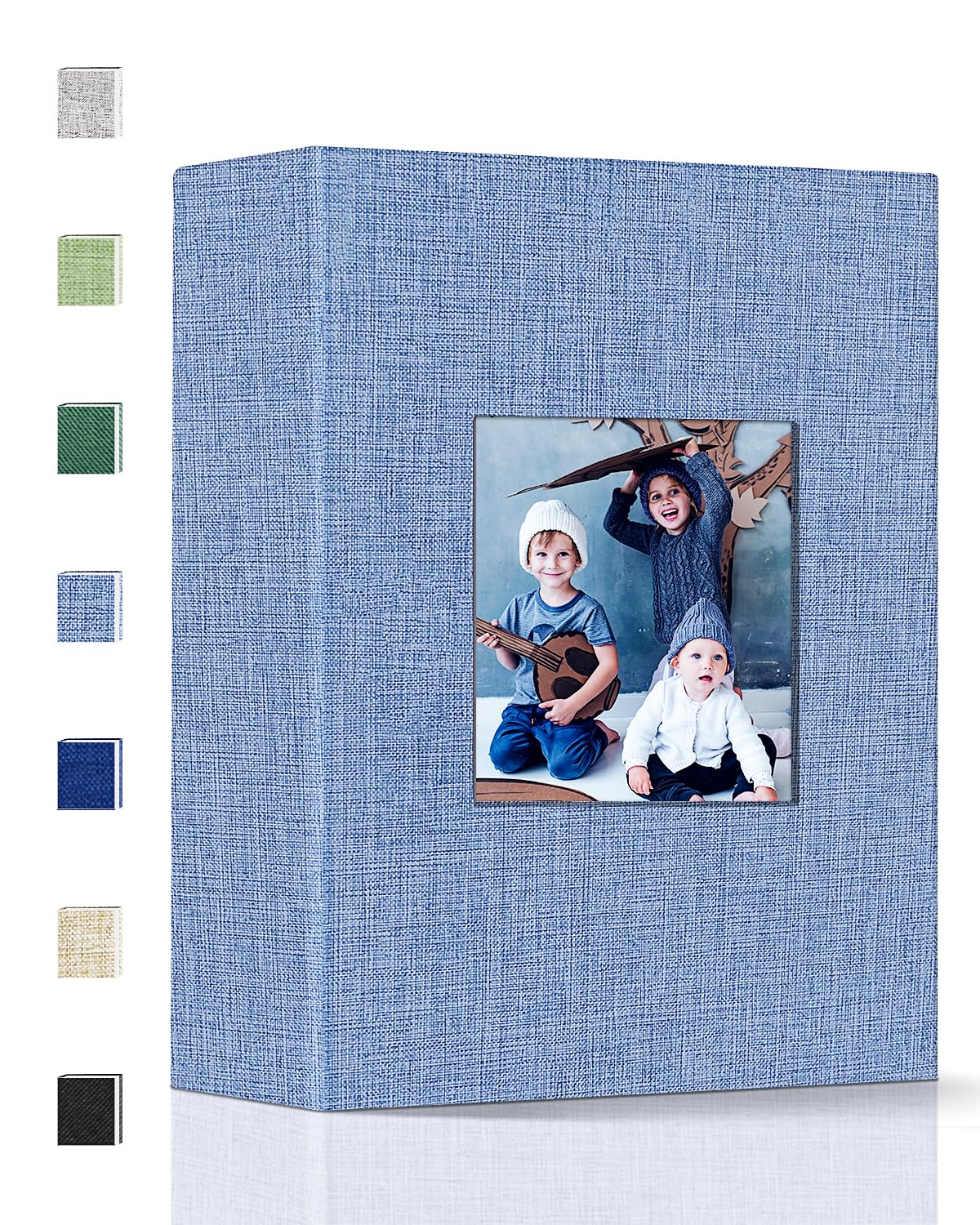 Popotop Photo Album 4x6-100 Photos Photo Books with 100 Vertical Pockets,Linen Cover Albums for Family Wedding Anniversary Baby Vacation Pictures