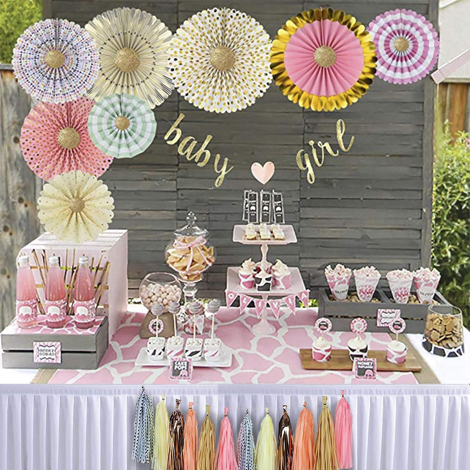 boho girl baby shower decorations