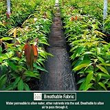 ANSIO Heavy Duty Weed Membrane 2m x 10m Garden Ground Cover Fabric view 4