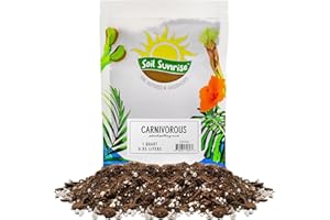 Soil Sunrise Carnivorous Plant Potting Soil Mix (1 Quart) Ideal Additive for Venus Fly Traps, Sundews, and Pitcher Plants