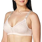 Bali Womens Wireless Lace Bra, Double Support Lace Bras for Women, Stay-in-Place Straps, Full Coverage, Comfortable
