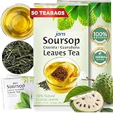 Jans Soursop Tea Bags, 50 Count, 2 Pack of 25, 100% Natural Soursop Leaves | Caffeine Free Sour Sop Tea, Vegan Herbal Tea, Individually Wrapped Tea Bags, Cholesterol &amp; Sugar Free Relaxation Beverage