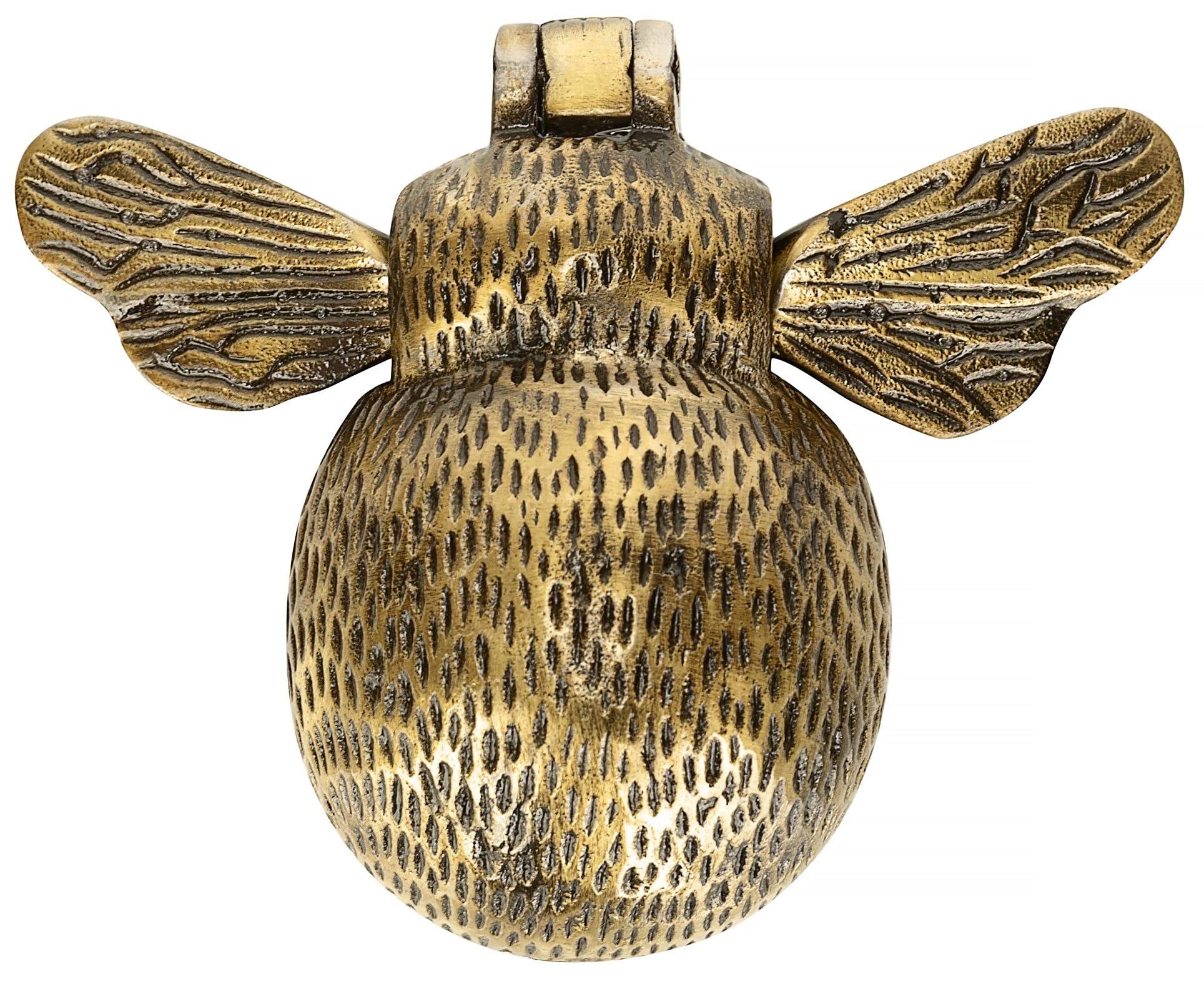 Front Door Knocker - Solid Brass Bumble Bee - Antique Finish - UK Company