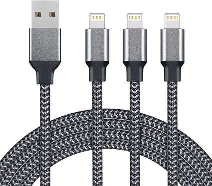 Amazon Co Jp Iphoneケーブル Lightning ケーブル 1m 充電ケーブル 充電コード ライトニングケーブル アイフォン充電 1m 3本セット 急速データ転送 断線防止 高耐久コネクタ採用 対応機器iphone Ipad Ipod各種 パソコン 周辺機器