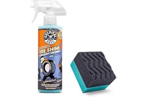 Chemical Guys Tire Kicker Sprayable Extra Glossy Tire Shine with Applicator (Works on Rubber, Vinyl & Plastic) Safe for Cars, Trucks, Motorcycles, RVs & More, 16 fl oz