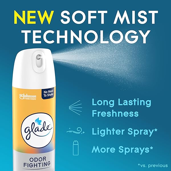 GLADE AIR FRESHENER ROOM SPRAY, COASTAL SUNSHINE CITRUS SCENT, ODOR FIGHTING TO DELIVER LONG LASTING FRESHNESS, 8 OZ
