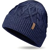 100% Merino Wool Beanie for Men Women, Knit Cuffed Winter Hat, Lightweight Warm Breathable Cap, Unisex Outdoor Gift