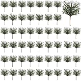 GXXMEI 62PCS Artificial Green Pine Needles Branches Stems Picks Fake Greenery Pine Picks for Christmas Garland Wreath Embellishing and Home Holiday Garden Decoration