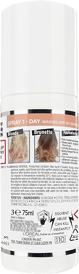 L'Oreal Paris Colorista Spray Rose Gold 75ml Temporary Hair Colour view 3