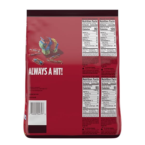 TWIZZLERS ASSORTED FLAVORED LICORICE STYLE, CANDY BULK PARTY PACK, HALLOWEEN CANDY, 46.34 OZ