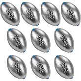 Alwonder Egg Sinkers Fishing Weights, Oval Lead Fishing Weights Sinkers Bass Fishing Casting Egg Sinker Saltwater Freshwater Weight Terminal Tackle