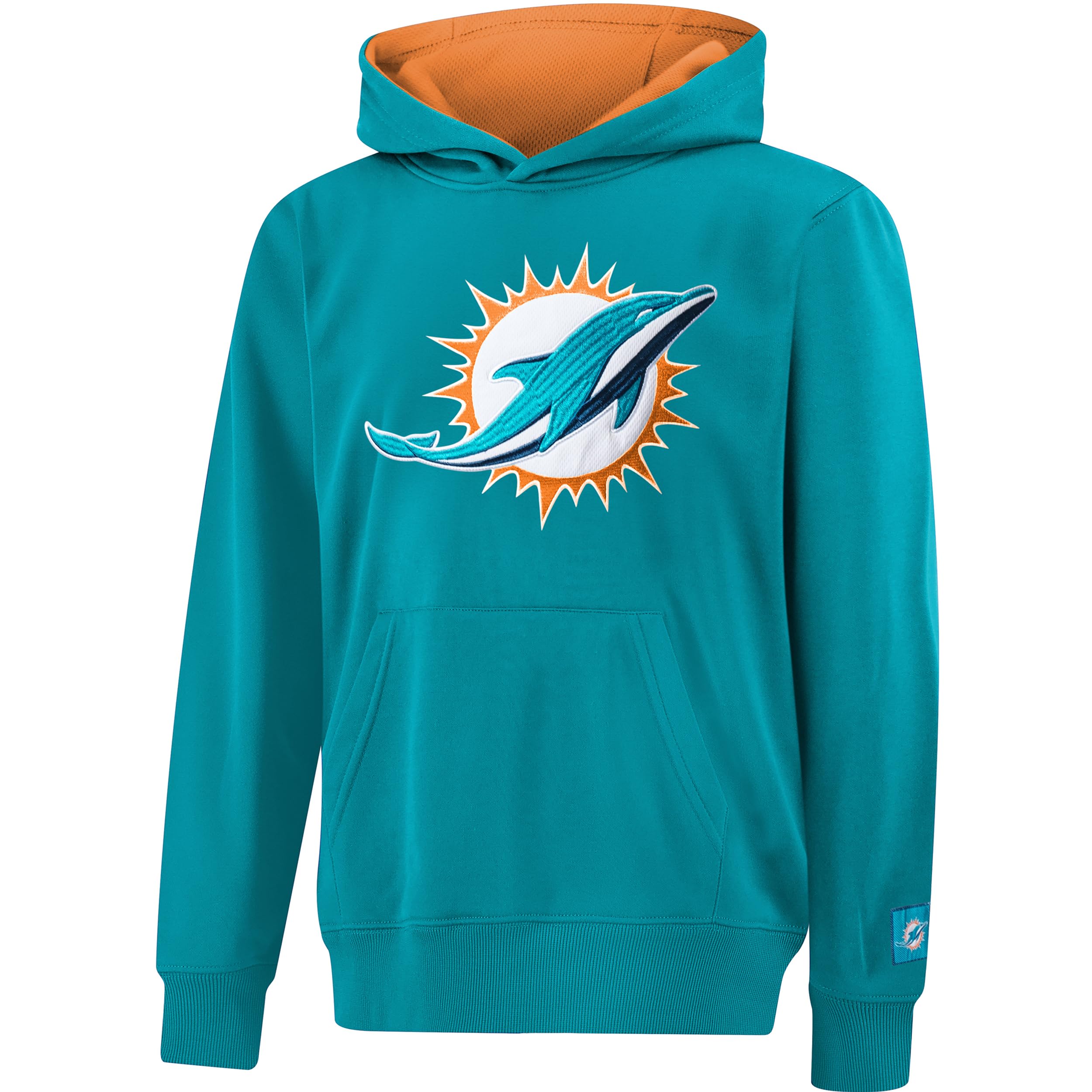 Ultra Game NFL Official Youth Super Soft Premium Pullover Hoodie Sweatshirt - Warm Polyester Blend, Miami Dolphins, Team Color, 8 Image