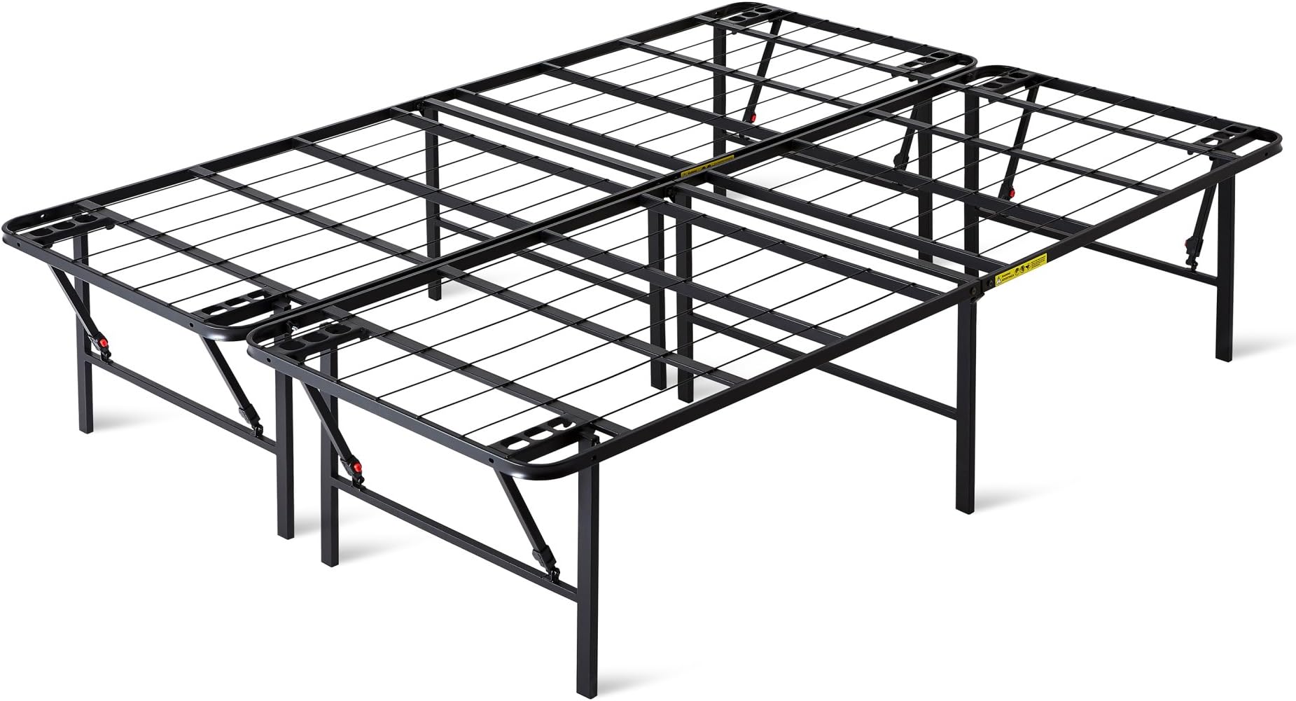 intelliDREAM 18" Tall Bi-Fold Metal Platform Bed Frame, Instant Set Up, King