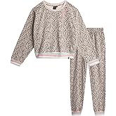 Volcom Girls Sweatpants Set - 2 Piece Fleece Fashion Crewneck Sweatshirt and Jogger Sweatpants for Girls Matching Set