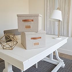 ZICOTO Decorative File Organizer Box Set of 2