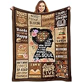 Book Lovers Gifts - Gifts for Book Lovers - Booklover Gift for Women - Bookworm Librarian Readers Booklover Bookish Reading Accessorie Blankets Present for Women Girls - Books Lover Blanket 50"X60"