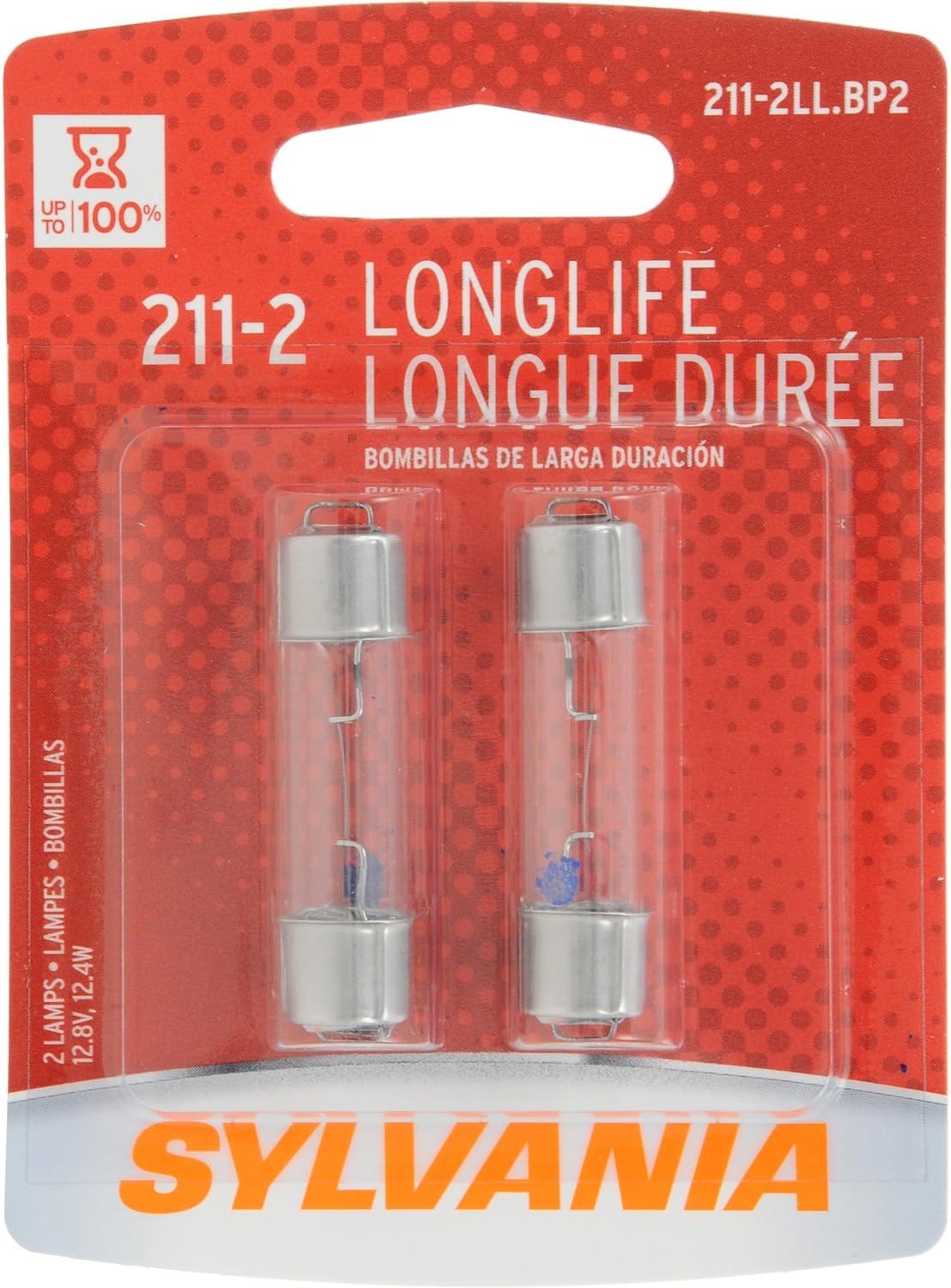 Sylvania 211-2 Long Life Miniature Bulb, (Contains 2 Bulbs)