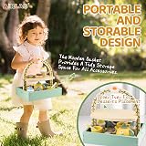 Airlab Wooden Tea Set for Toddlers Daisy Design Beach Safe Beech Wood view 2