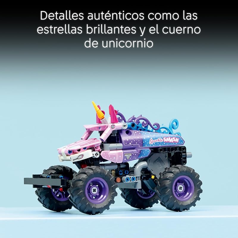 Technic Monster Jam Sparkle Smash con Motor de Carga Manual 42220