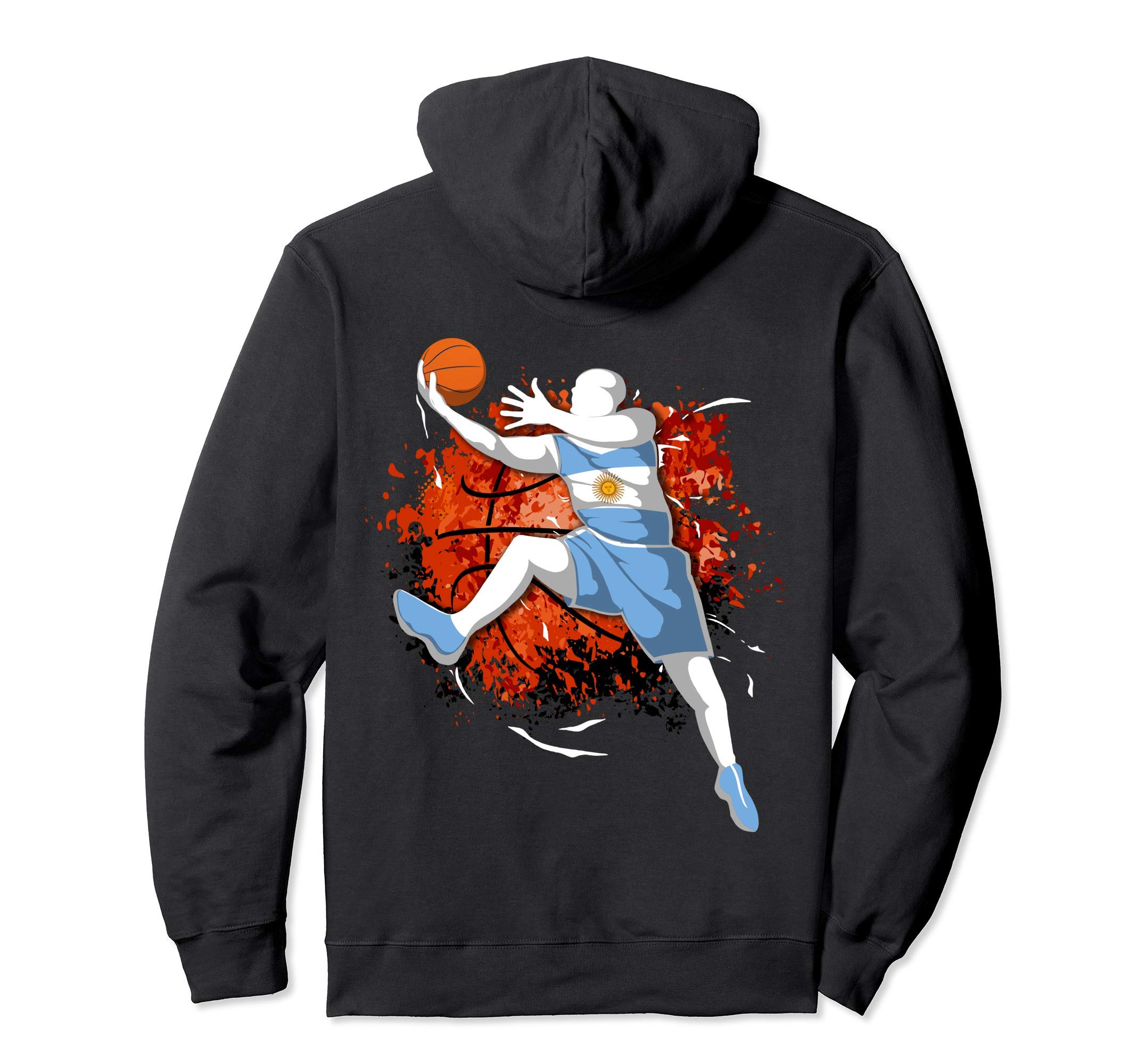 Proud Argentina Basketball Lovers Argentinian National Flag Pullover Hoodie