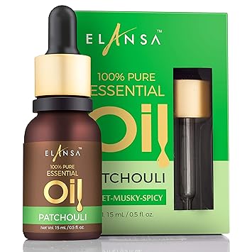 Elansa 100% Pure Patchouli Essential Oil, 15ml