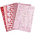 CHRORINE 60 Sheets Valentines Tissue Paper 6 Designs Gift Wrapping Paper for Valentine's Day, Wedding Party Crafts Decor