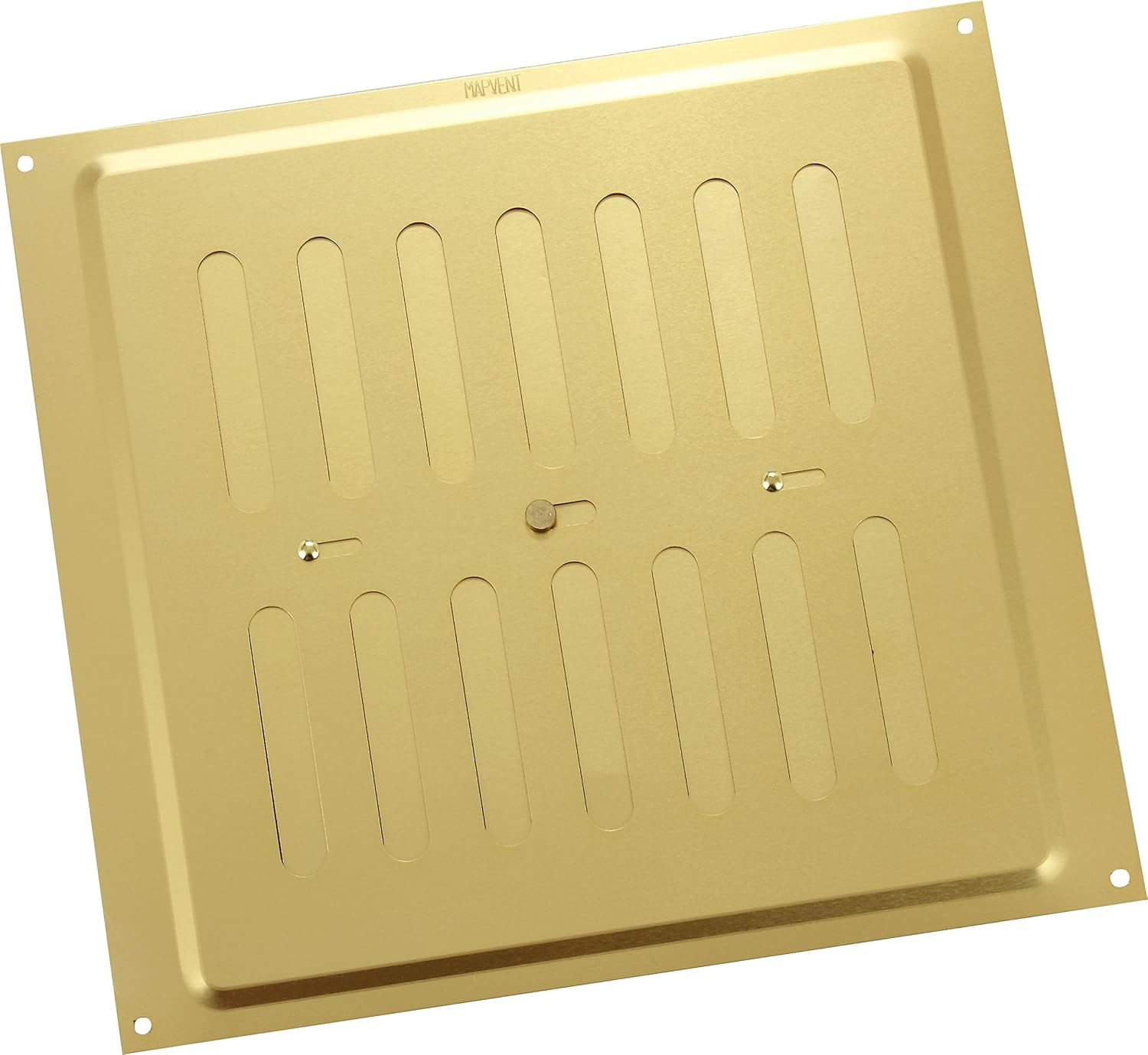 MAP 949-33 Metal Adjustable Air Vent 9" x 9", Triple Brick Sliding Hit & Miss Aluminium Grille Cover (229mm x 229mm), Gold