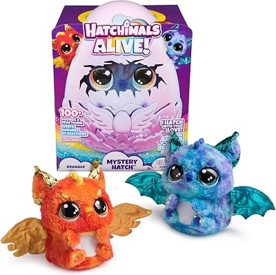 Hatchimals Alive Mystery Hatch Draggle Egg Surprise Interactive Toy Lights
