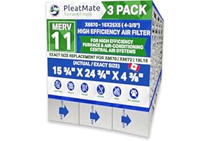 Lennox X6670 HCF 16-11 - MERV 11 16x25x5 Exact SIze Aftermarket/Generic Replacement. Actual Size 15 3/4" x 24 3/4" x 4 3/8". 