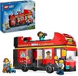 LEGO City Red Double-Decker Sightseeing Bus Toy 60407 with 5 Minifigures