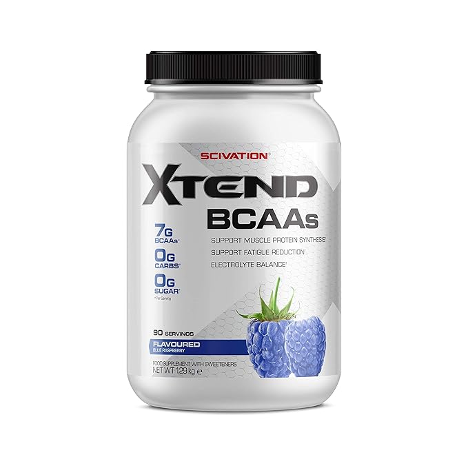 Scivation Xtend BCAA Powder, Branched Chain Amino Acids, BCAAs, Blue