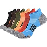 JOYNÉE Mens Ankle Athletic Low Cut Socks Running Sports Cushioned Sock for Men 6 Pack