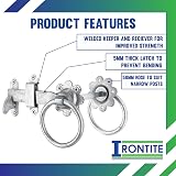 IRONTITE Ring Gate Latch Heavy Duty Galvanised Gate Latch for Wooden Gates view 4