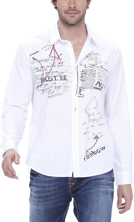 Chemise Desigual Décontractée Homme - Motif Floral Multicolore - Taille M - Occasion Parfait état